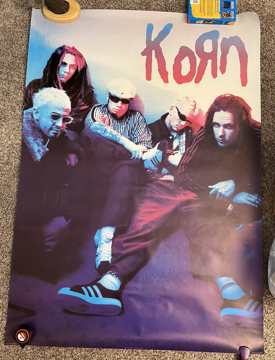 Huge Vintage Korn Poster Group Picture 1996 38X54 No Rips Or