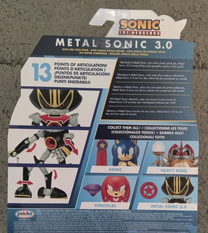Jakks Pacific Sonic The Hedgehog Metal Sonic 3.0 | eBay