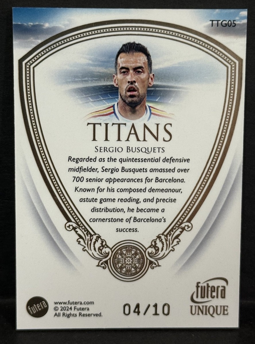 2024 Futera Unique World Football Spain Sergio Busquets Titans
