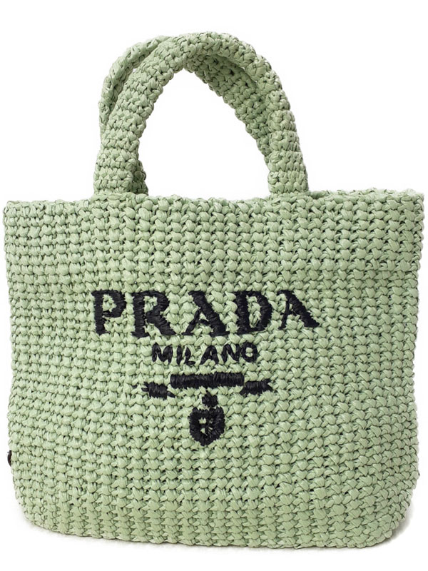 PRADA】プラダ『ラフィア トートバッグ』レディース 1週間保証【中古