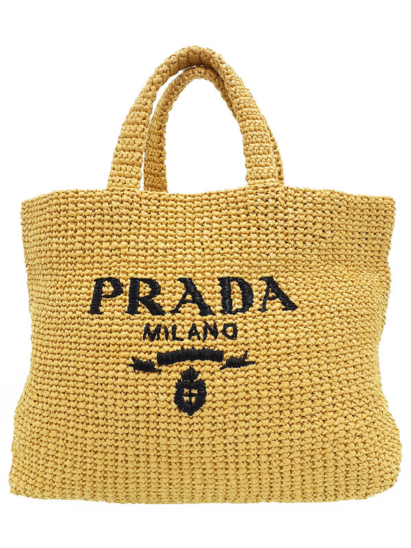 PRADA】プラダ『ラフィア トートバッグ』1BG392 レディース 1週間保証