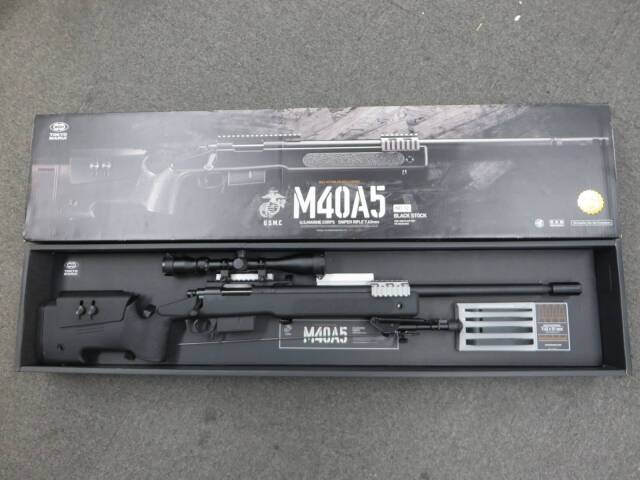 東京マルイ】M40A5 ブラックストック・スコープ・バイポッド