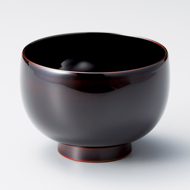 汁椀 朱/溜内黒 ひさご 漆塗り 12-02304/02305 漆器の井助