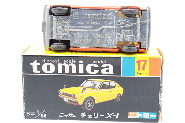 ミニカーショップ ケンボックス トミカ 黒箱☆17☆日産チェリー X-1(橙