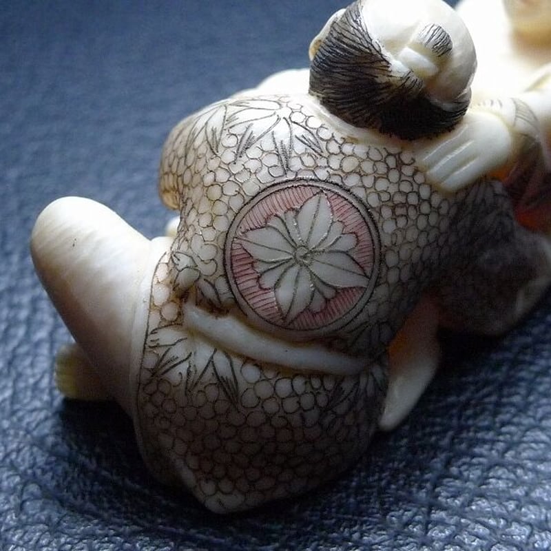 △本象牙春画根付19g・提げ物△NE46△ | 象牙屋本舗 こほく堂 本象牙と