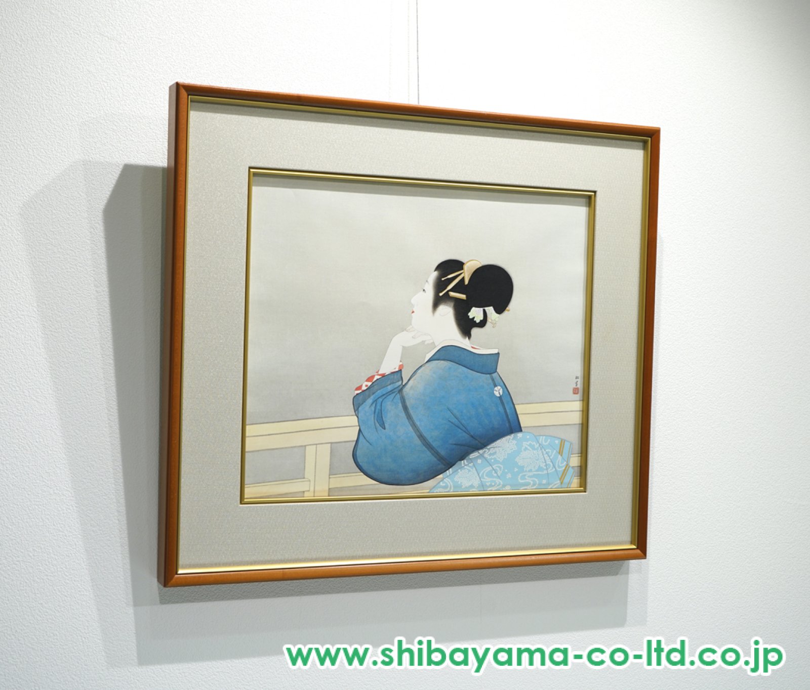 上村松園「待月」木版画 :: 絵画買取・販売 - シバヤマ