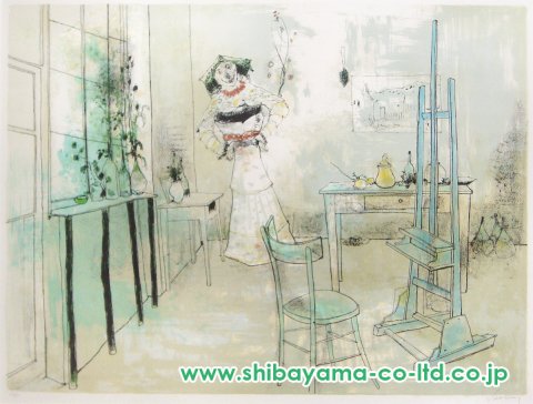 ジャン・ジャンセン「アトリエ」リトグラフ :: 絵画買取・販売 - シバヤマ