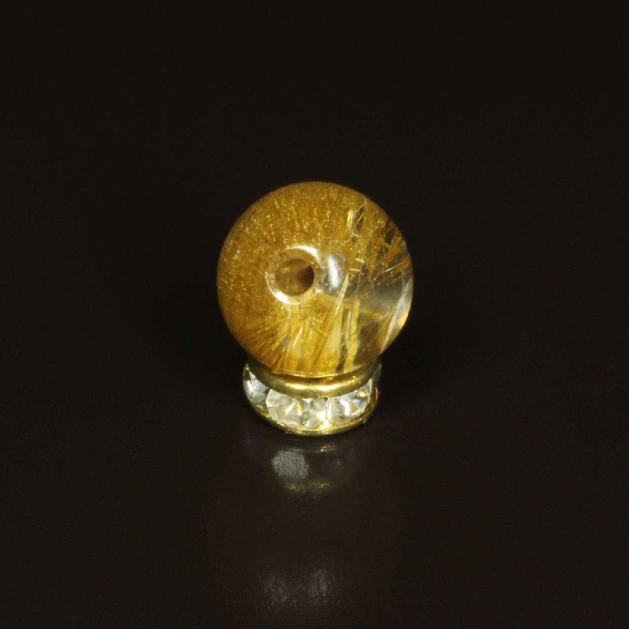 幸運を呼ぶ猫の目石］7ミリ 一点物 粒売り ゴールド キャッツアイ