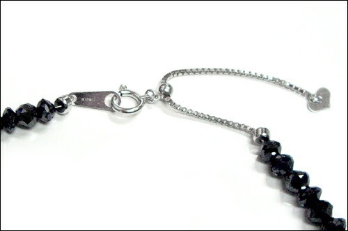 20カラット！ブラックダイヤモンドネックレス チェーンまで贅沢なK18