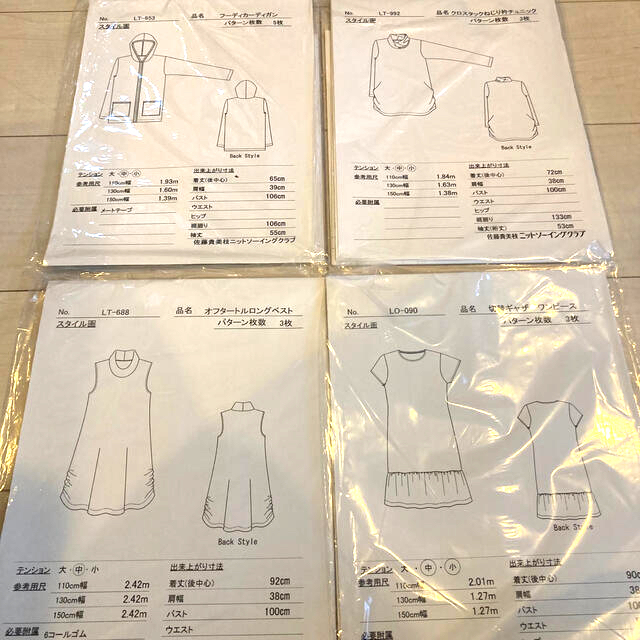 ニットソーイング パターン 型紙⑥の通販 by hollymanu's shop｜ラクマ