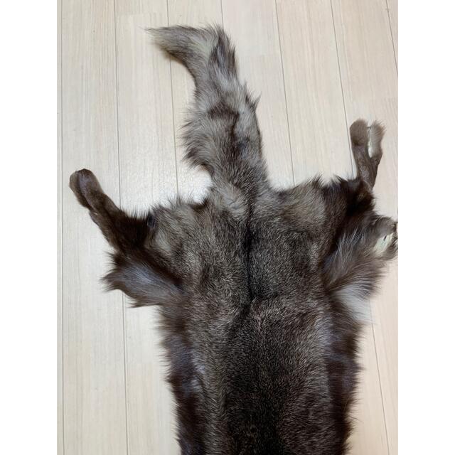 ブルーフロストフォックス キツネ 原皮 リアルファー ラグ 敷物 素材