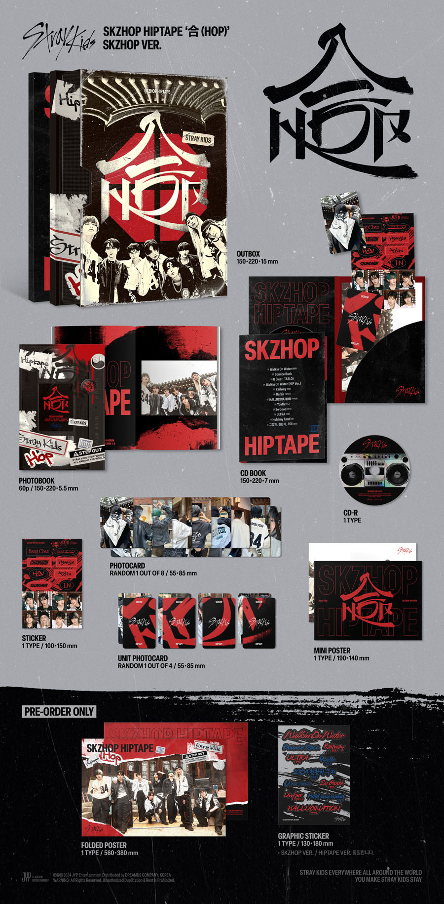 Stray Kids ニューアルバム SKZHOP HIPTAPE 『合 (HOP)』で2024年12月