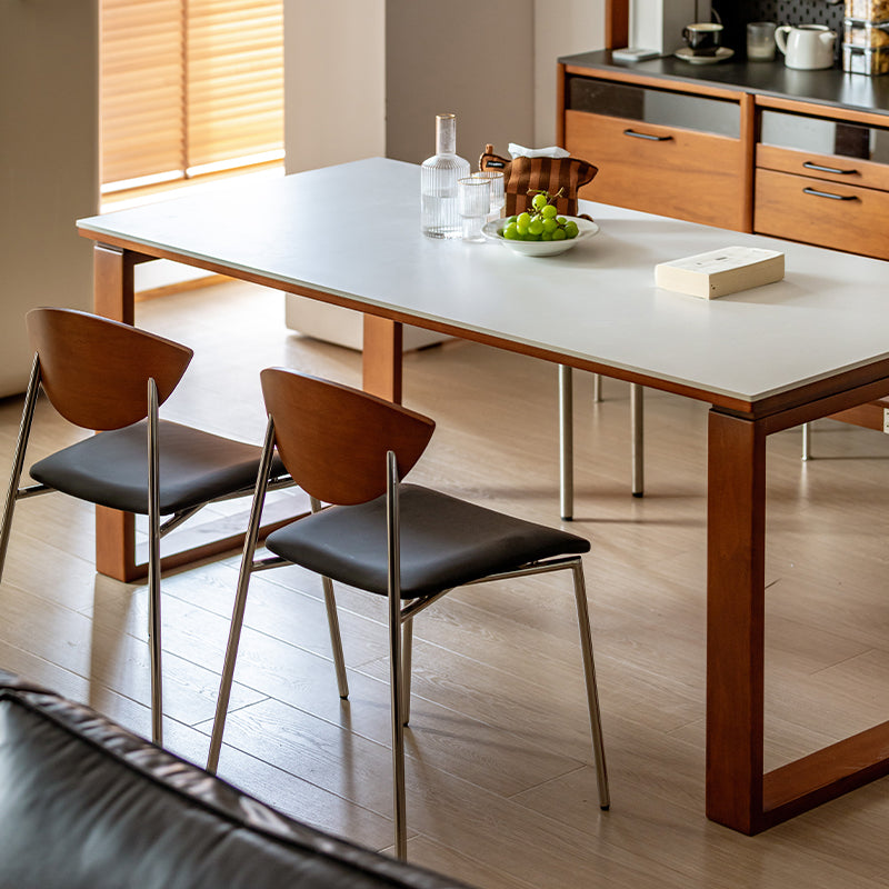 Woody Prime Boxツゲ材 口の字型脚セラミックダイニングテーブル