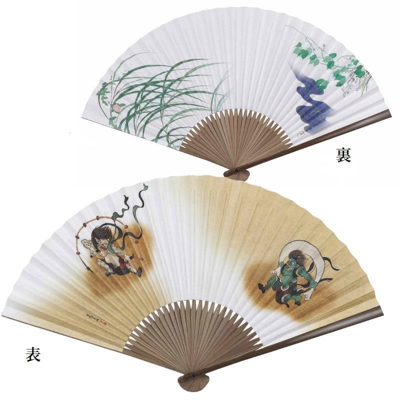 扇子〈風神雷神図・夏秋草図〉 尾形光琳・酒井抱一 (男女兼用)