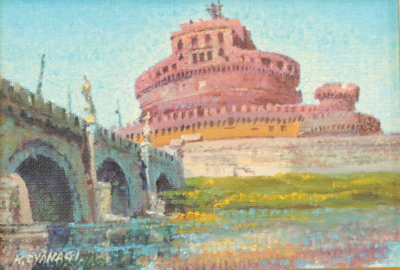 油彩 小柳耕司 「ローマ古城 SM」 商品番号06062201- 絵のある暮らし