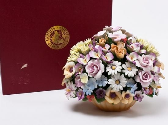 送料無料】カポディモンテ/Capodimonte 陶花（フラワーバスケット