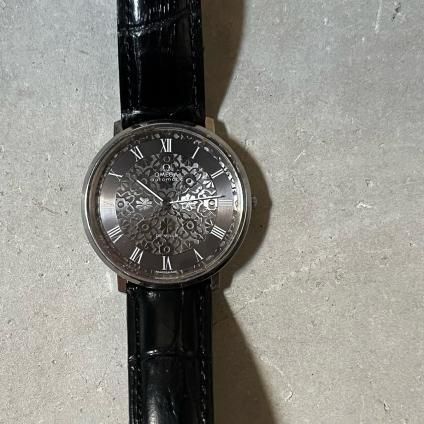 OMEGA DE VILLE（オメガ デビル）花柄文字盤 チャコールグレー 純正