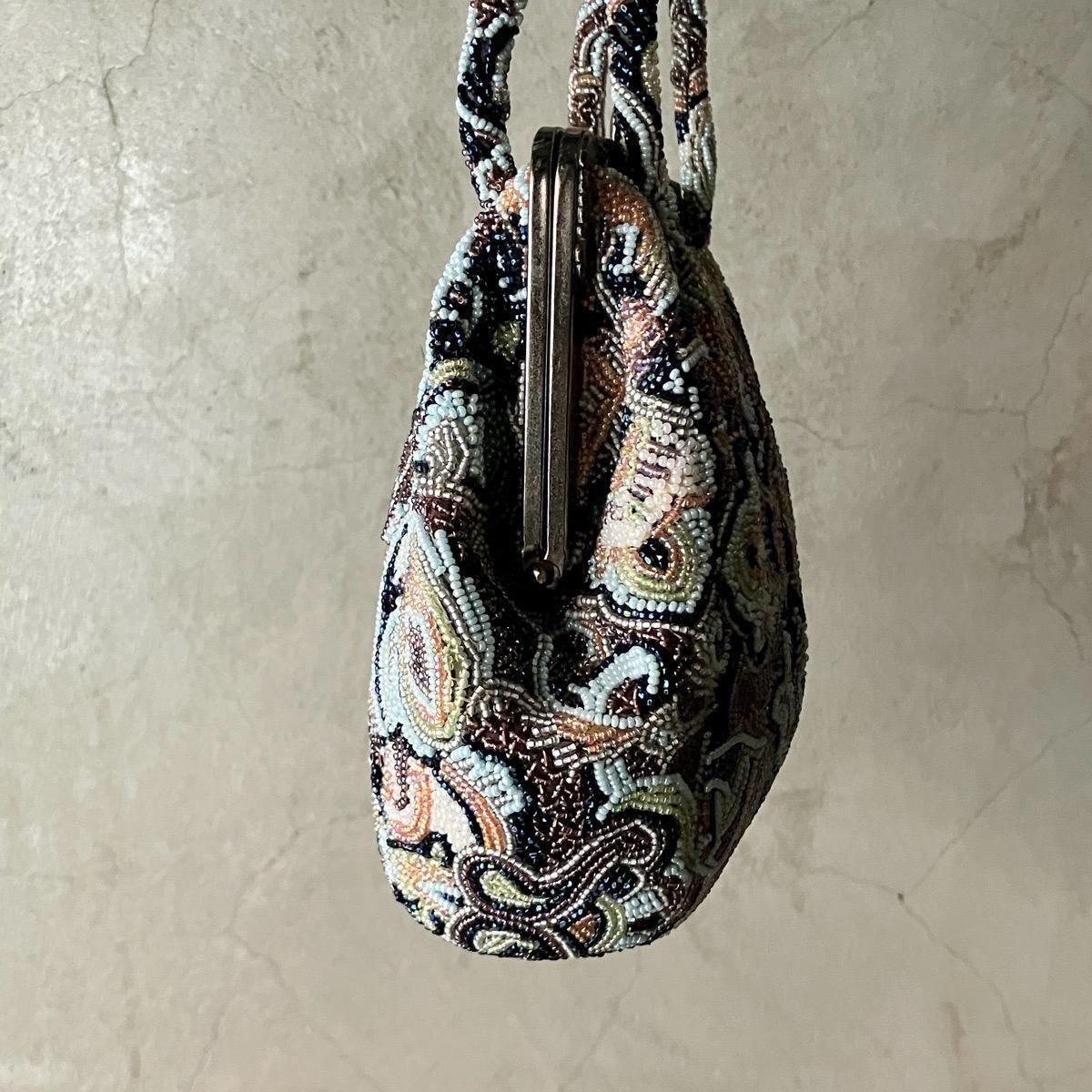 ヴィンテージ ペイズリー柄 ビーズ刺繍 バッグ（Vintage Paisley