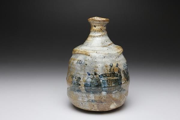 池田省吾 「 粉引金魚徳利 」 種子島 無比 酒器 - レトロ ＆アート空間