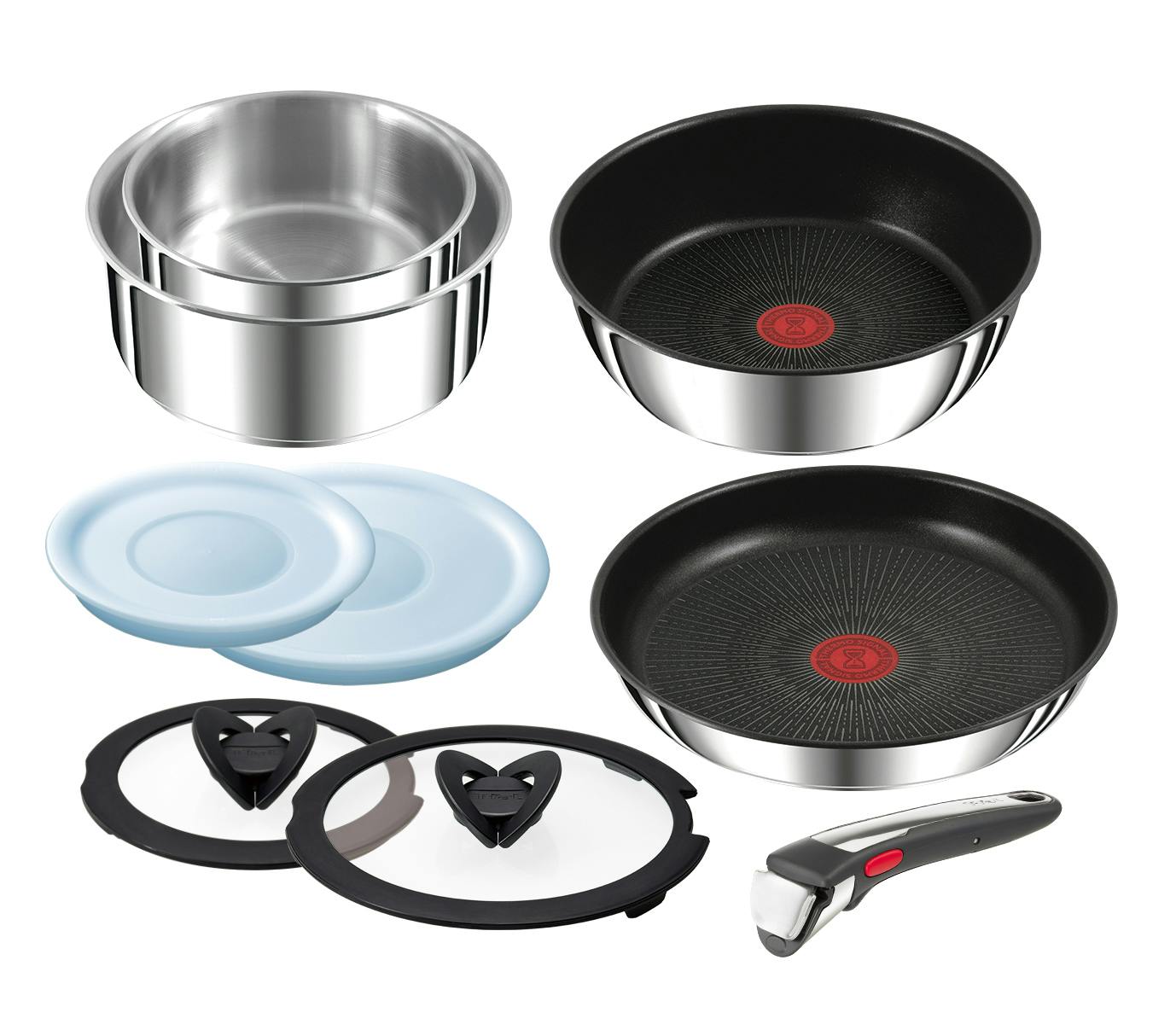 T-fal インジニオ IHステンレス 9点セット シルバー L97090 ガス火・IH