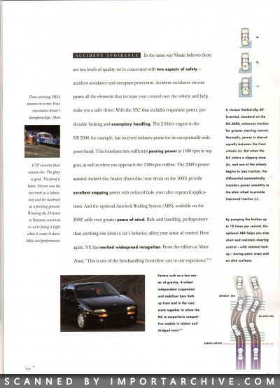 1993 Nissan NX Brochure - ImportArchive