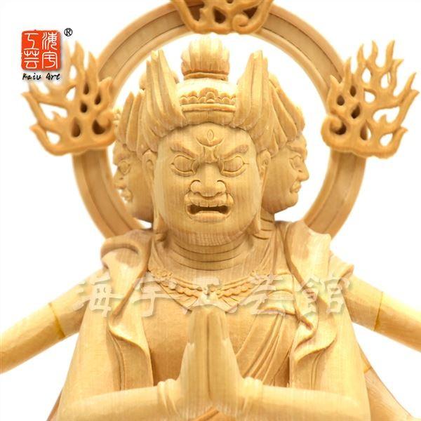 木彫り仏像 復刻作品 三十三間堂仕様【阿修羅像】 桧木（ヒノキ） 総高