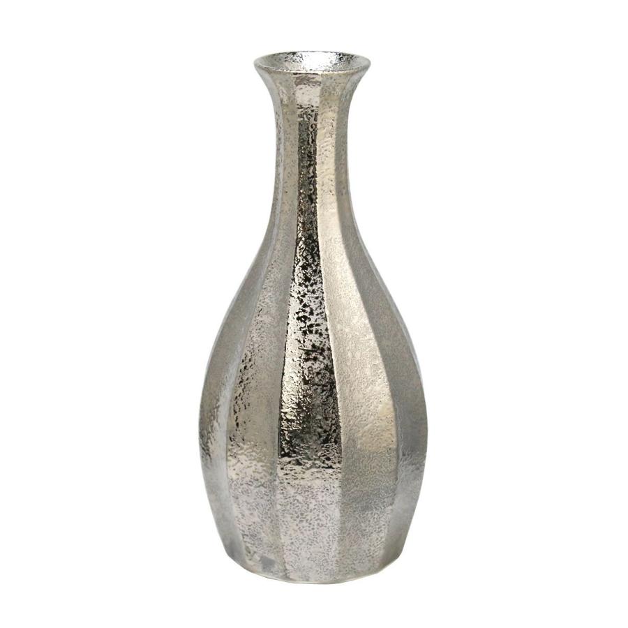 銀彩面取 徳利 200ml プラチナ シルバー 有田焼 // 和食器 食器 酒器