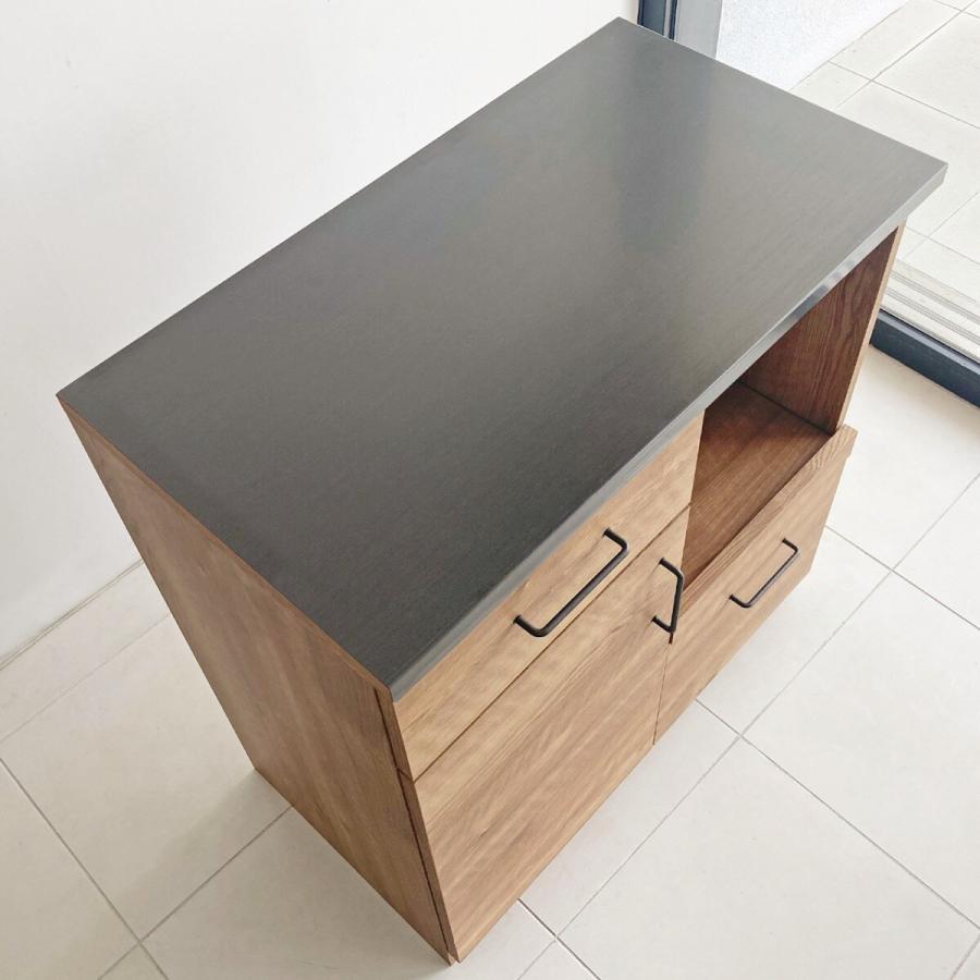 ニトリ（NITORI） 特殊鋼板天板 ヴィンテージ風カウンター（オープン＋