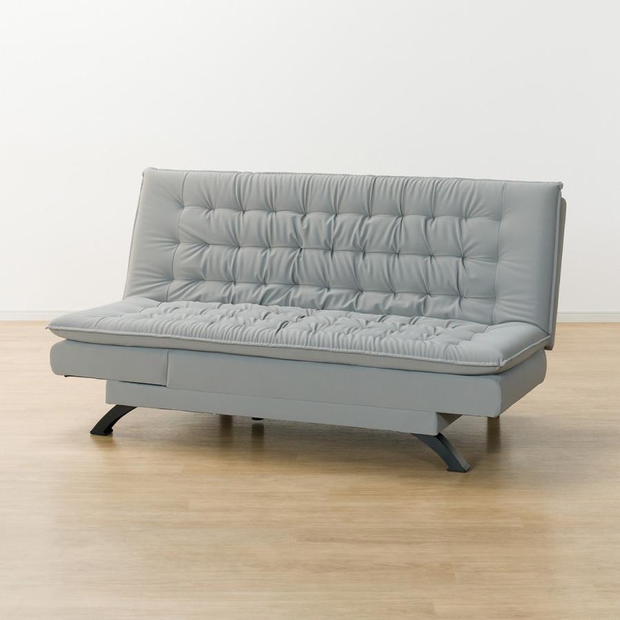 ニトリ（NITORI） 傷・汚れに強い合成皮革 2人掛けソファベッド(N