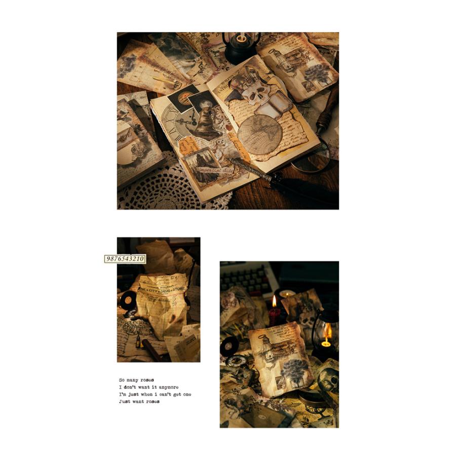 ヴィンテージ ペーパー 100枚綴 海外 デザインペーパー コラージュ