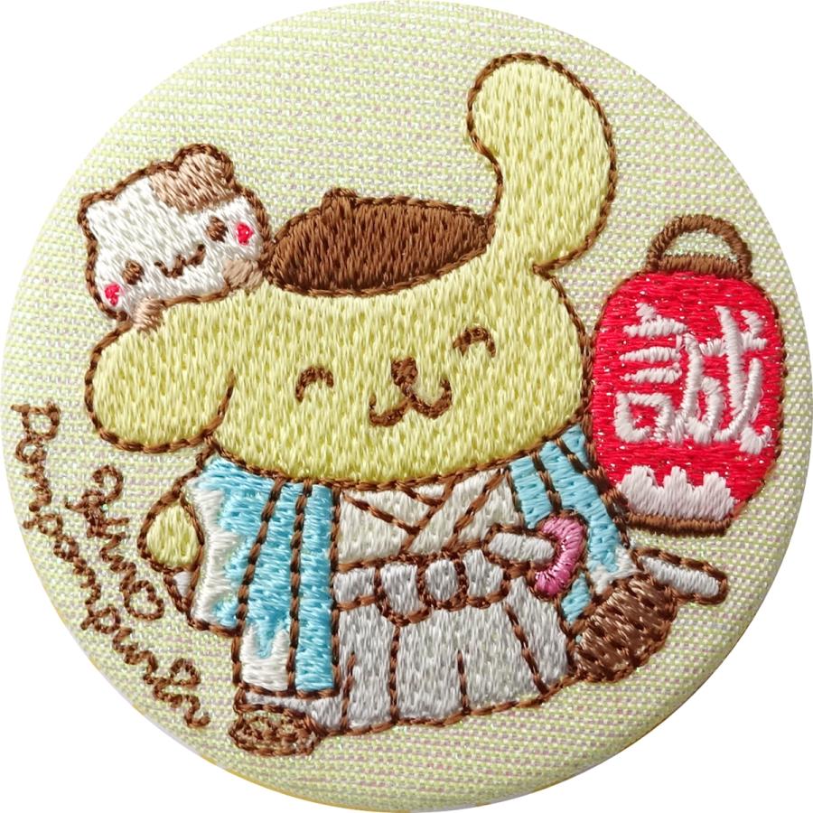 ポムポムプリン 刺繍缶バッジ 日野限定 新選組 新撰組 サンリオ グッズ