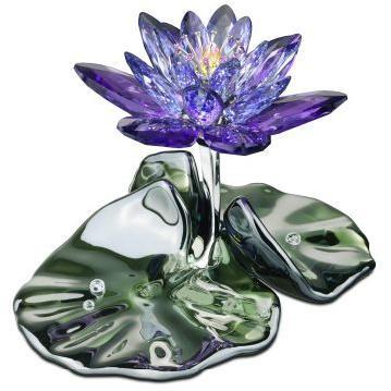 スワロフスキー SWAROVSKI 睡蓮置物オブジェ インテリア