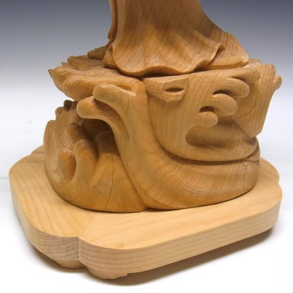 魚籃観音 立像 高さ42cm 榧製 木彫り 仏像 : 仏像と縁起物の専門店 龍