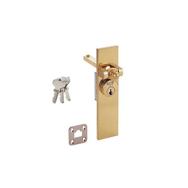 ベスト シリンダー栓錠 No.570 仕上色:黄銅磨き (引違い戸 錠 鍵 ドア