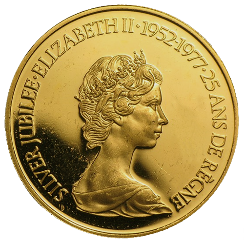 カナダ 100ドル金貨 エリザベス女王在位25周年記念 1977年を最高額相場