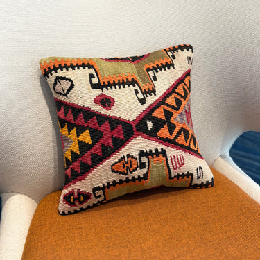オールドキリムクッションカバー 50cm×51cm No. 390 オールド