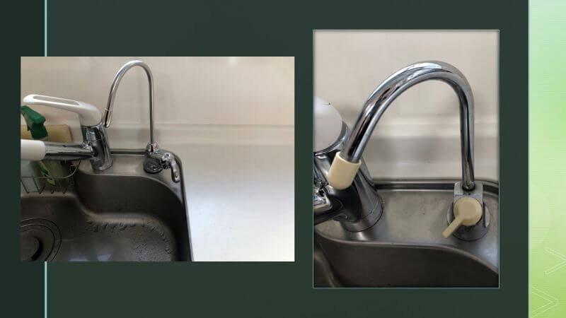 アムウェイの補助水栓の交換とビルトイン型浄水器を取り付けて欲しいと