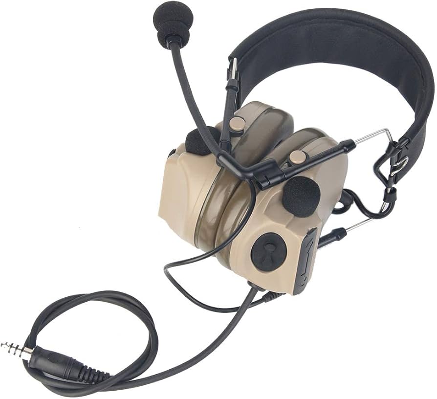 Amazon | ZTAC Comtac III タクティカルヘッドセット ノイズキャンセ