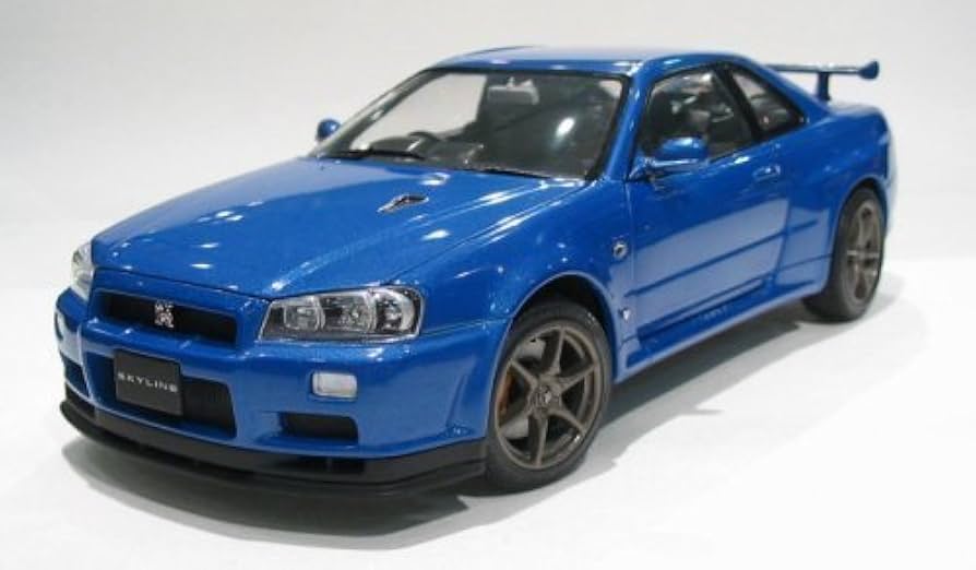 Amazon.co.jp: エブロ 1/24 スカイラインGT-R R34 VスペックII ブルー