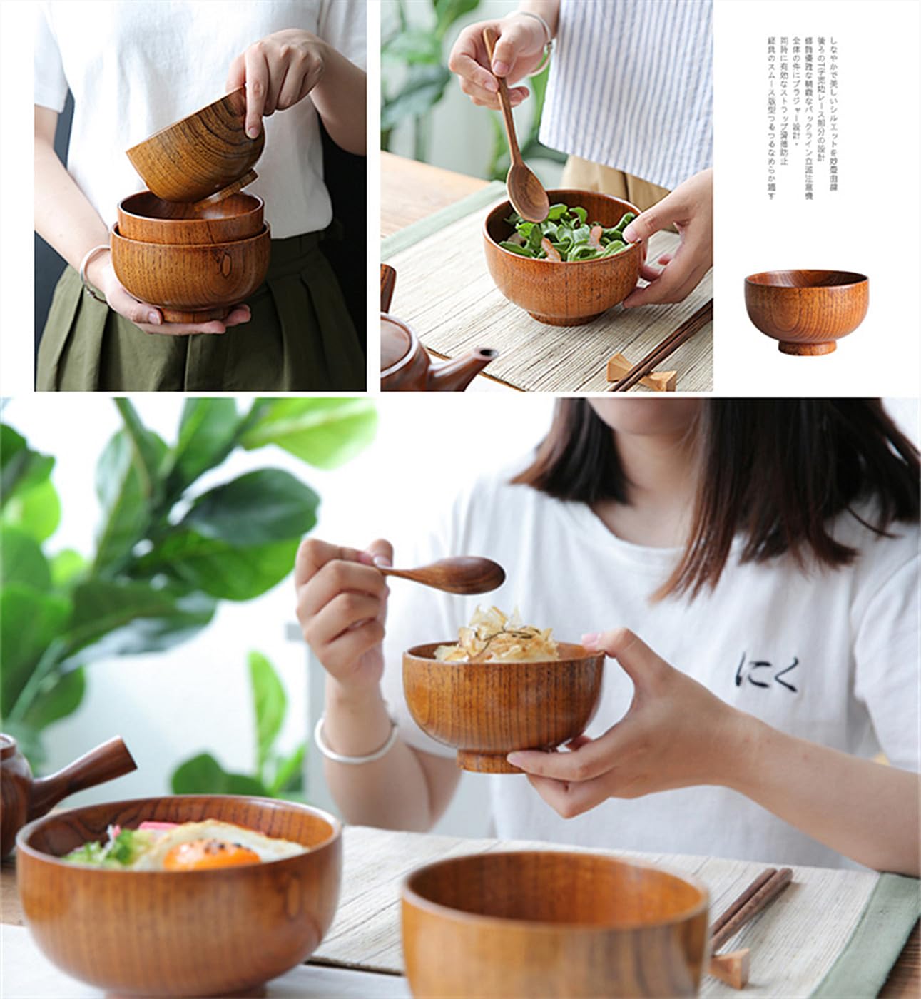 Amazon.co.jp: 汁椀 お椀 木製 味噌汁茶碗 抹茶碗 天然木製 漆塗り