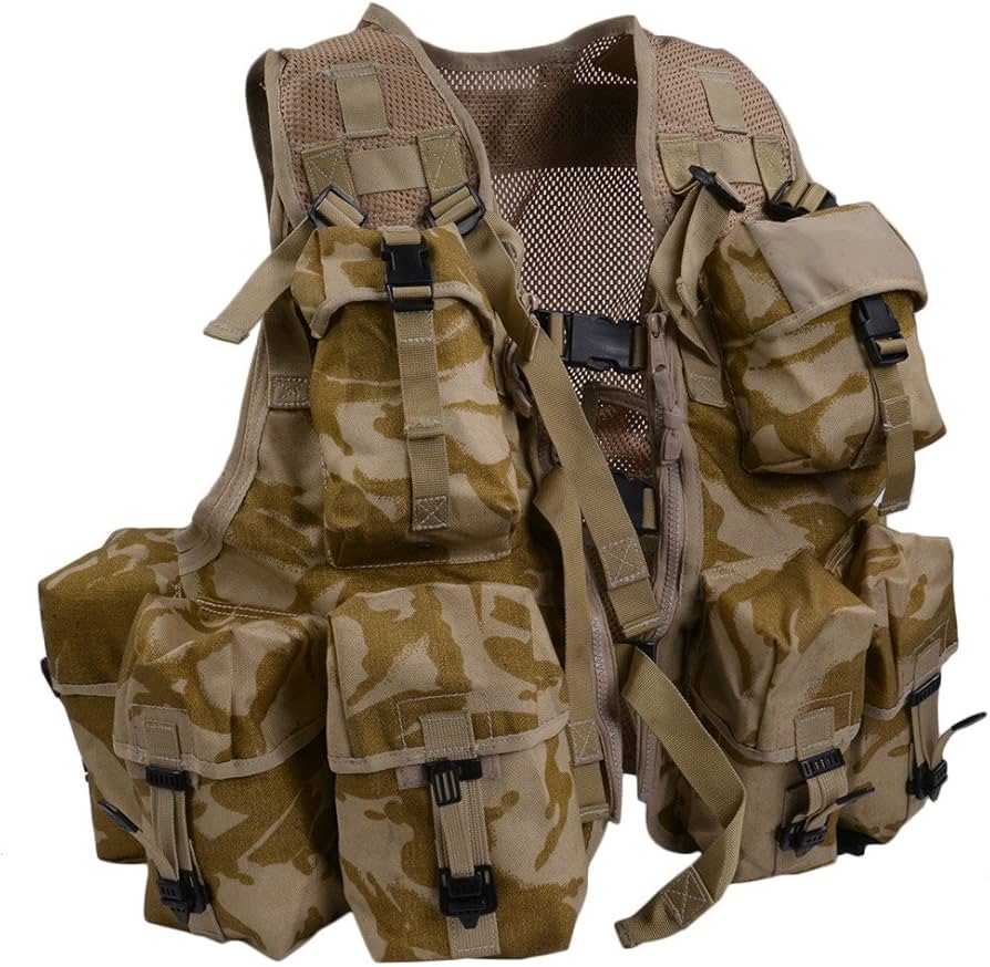 Amazon | イギリス軍放出品 タクティカルベスト デザートDPM ポーチ8個