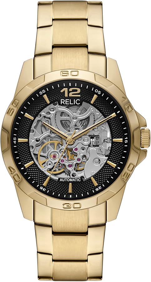 Relic by Fossil Men's Brennan Automatic Gold-Tone Stainless Steel