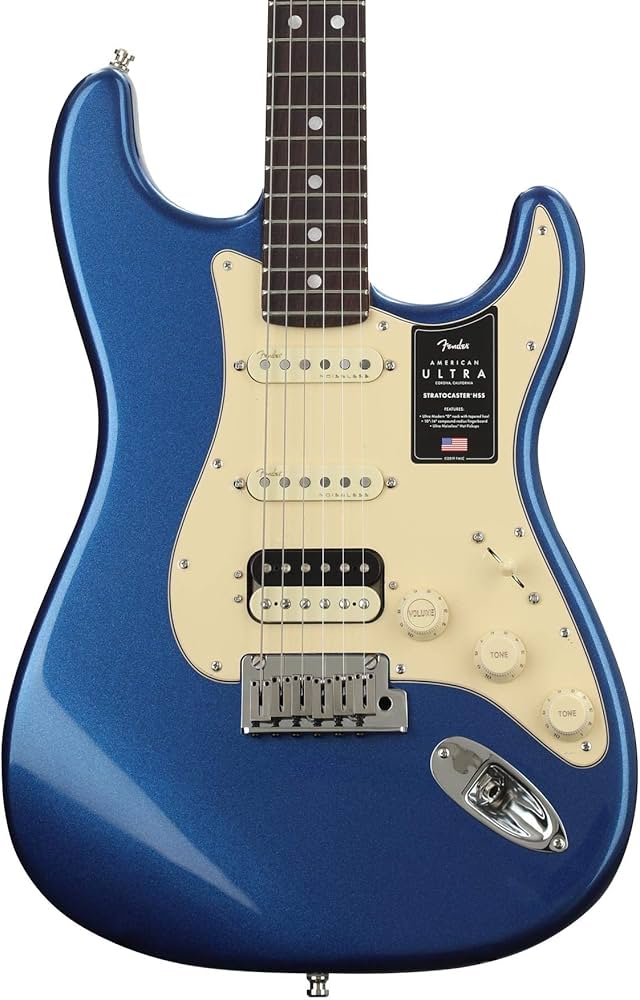 Amazon.com: Fender American Ultra Stratocaster HSS - Diapasón azul