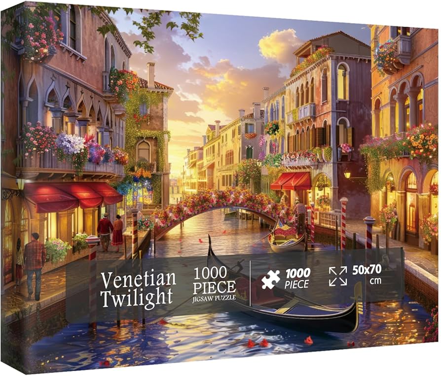 Amazon | イタリア ベニス 風景 パズル 大人用 1000ピース カラフル