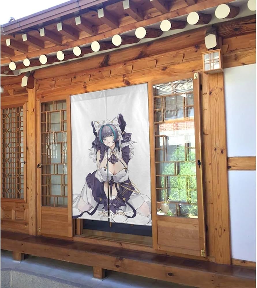 Amazon｜のれん アズールレーン チェシャー 暖簾 カーテン 遮光 目隠し