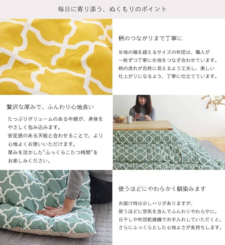 Amazon | 家具の里 こたつ布団 モロッカン柄 (日本製) 円形 (φ245cm