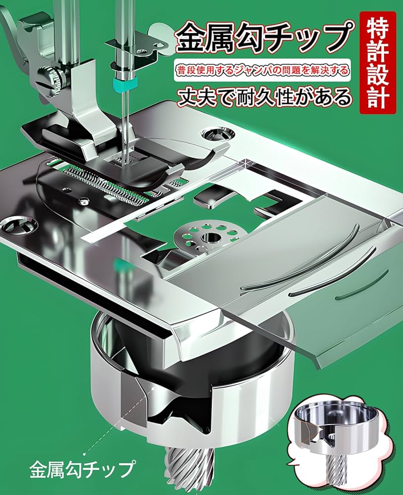 Amazon | JUNHOTAI ミシン コンパクト 単針・二本針兼用 電動ミシン