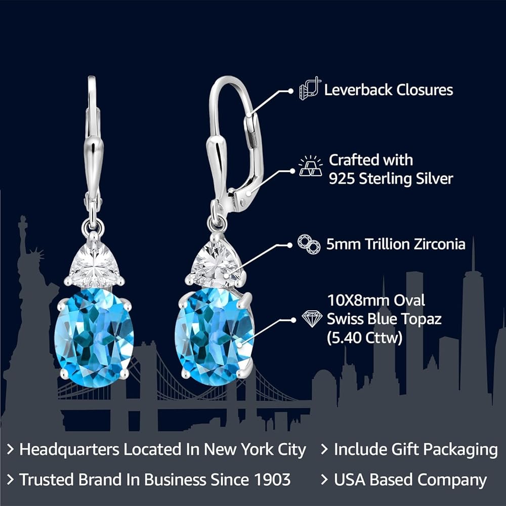 Amazon | [Gem Stone King] 5.4カラット 天然 スイスブルートパーズ
