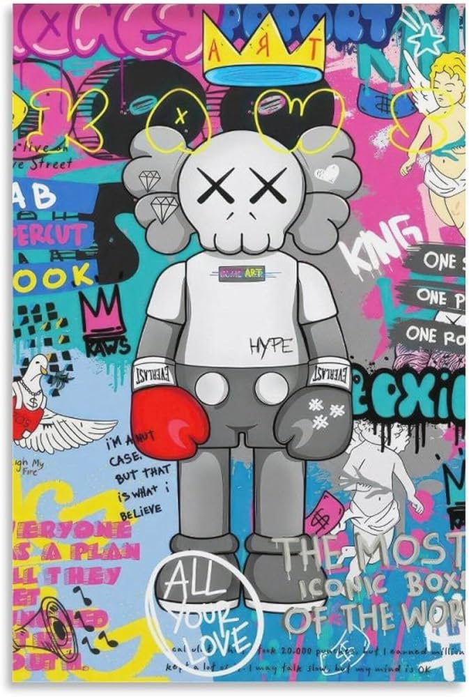 Amazon.co.jp: KAWS Sesame Street 絵画 インテリア カウズ セサミ