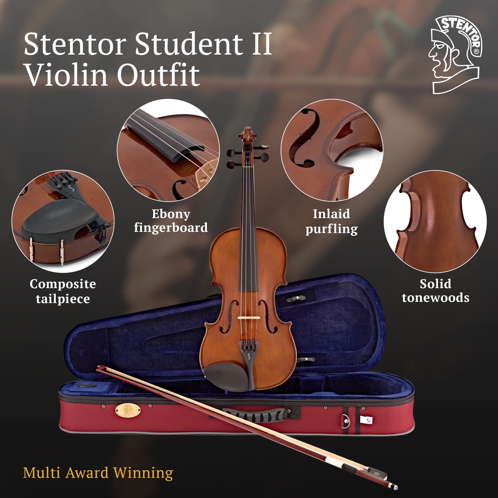 Amazon.co.jp: STENTOR (ステンター) バイオリンセット SV-180 1/8